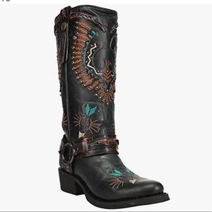 Corral Ladies Black Eagle Biker Boot